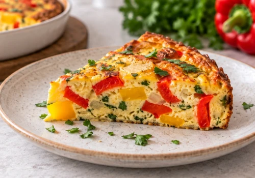 Obiad lub kolacja z papryką w roli głównej. Frittatę zrobisz w pół godziny
