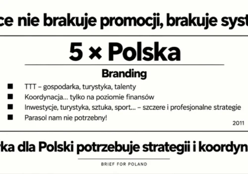 5 × Polska. Branding: Polsce nie brakuje promocji. Brakuje systemu