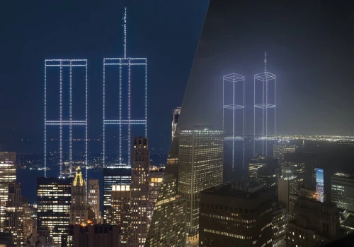 Niesamowite widowisko nad Nowym Jorkiem. Drony ułożyły się w kształt World Trade Center
