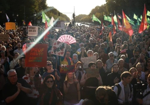 Niemcy — demonstracje po wygranej AfD