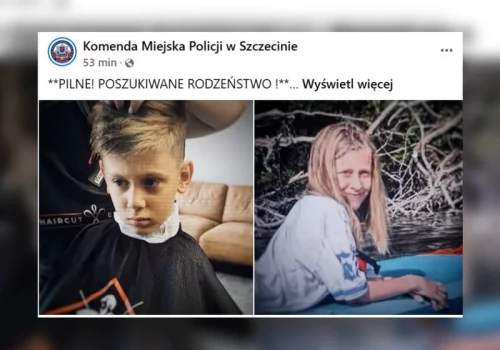 Pilny komunikat policji ze Szczecina. Trwają poszukiwania dwójki rodzeństwa