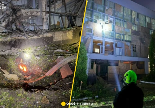 Atak rakietowy na domy i biura w Kijowie. 11 osób zostało rannych