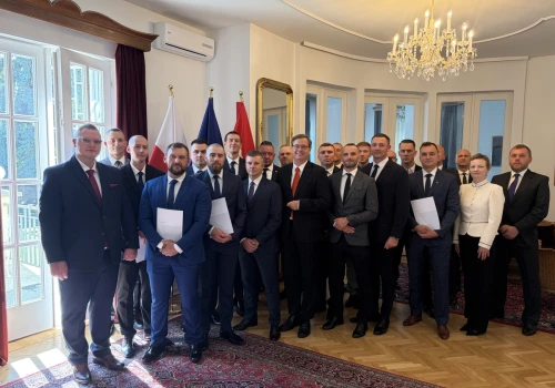 Lubelski policjant wyróżniony w Ambasadzie Austrii za międzynarodową współpracę