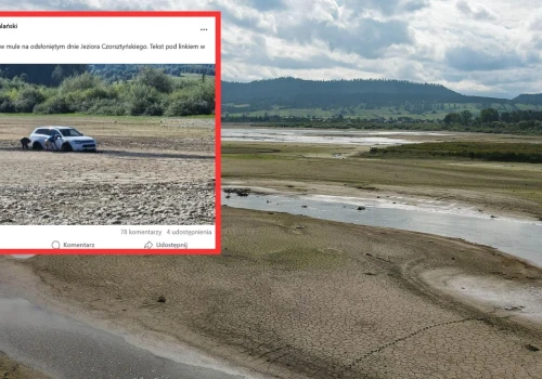 Wjechał autem na dno Jeziora Czorsztyńskiego. Szybko utknął w mule
