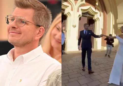 Chajzer wkroczył na parkiet z żoną. Ten utwór wybrali na pierwszy taniec
