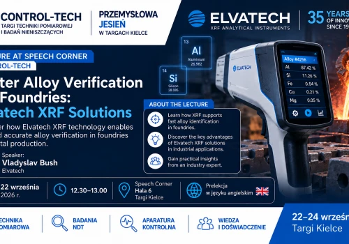 Elvatech na Speech Corner CONTROL-TECH. Jak przyspieszyć weryfikację stopów w odlewniach?