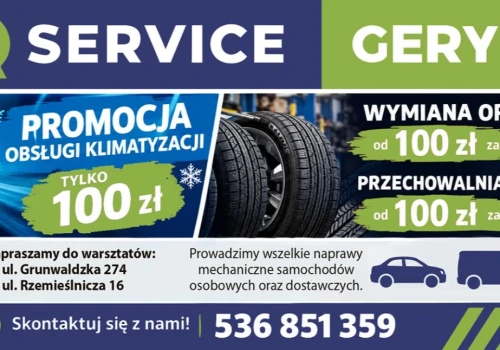 Serwis klimatyzacji lub wymiana opon za 100 zł - Gerys Jaworzno