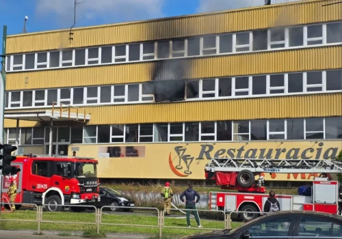 Pożar budynku byłej restauracji przy Słonecznej Pętli