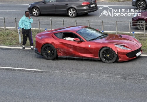 Norweg rozbił Ferrari za 1,5mln złotych na S2. Dostał 5 tys. mandatu