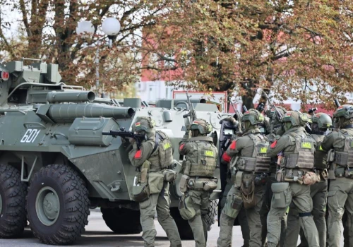 Białoruskie MSW ćwiczy przy granicy z Ukrainą