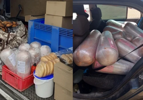Czeska policja zatrzymała jadące z Polski auto, które w rozgrzanym bagażniku przewoziło ponad 300 kg kebabowych kul mocy