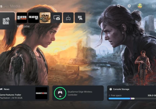 The Last of Us z animowanym tłem na konsoli PS5, a gracze pytają: 