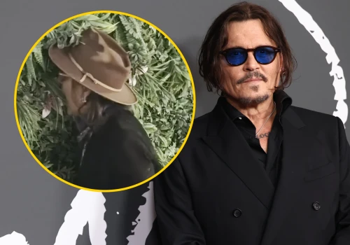 Johnny Depp znów zaskoczył. Na imprezie zaczął jeść dekorację ze ściany