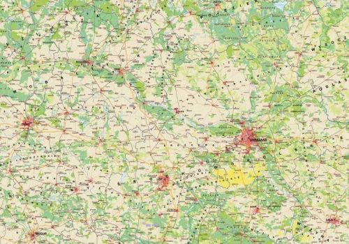 Zaktualizowana mapa pokrycia terenu w skali 1:500 000