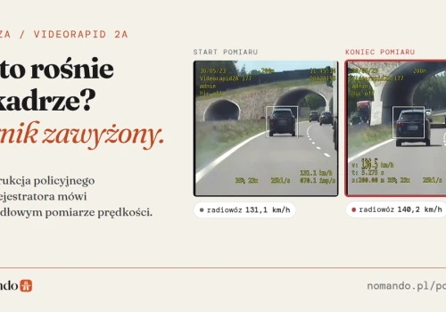 Nieoznakowany radiowóz może zawyżyć pomiar. Instrukcja Videorapid 2A mówi wprost