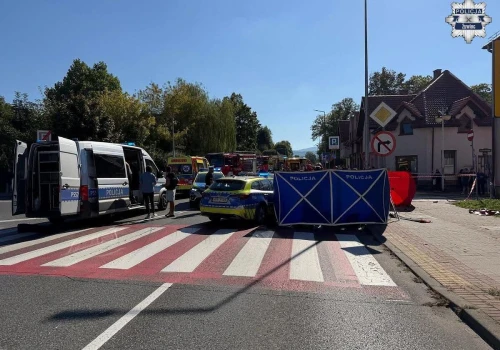 Śmiertelny wypadek w Żywcu. Kierowca potrącił pieszych na pasach
