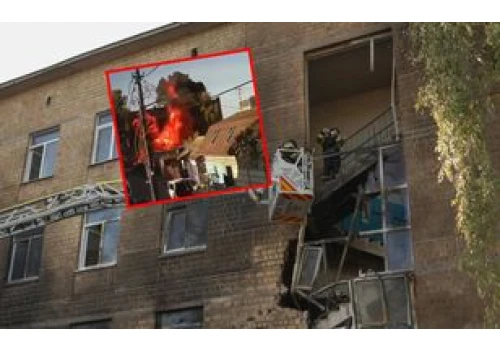 Dron uderzył w szkołę w Kijowie. Dzieci ukryły się w schronie