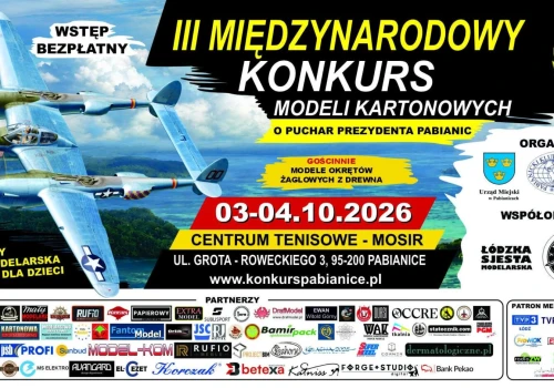 W najbliższy weekend w Pabianicach odbędzie się Międzynarodowy Konkurs Modeli Kartonowych