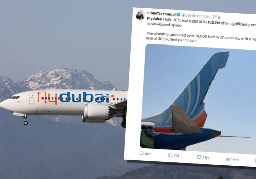 Zdjęcie ogona boeinga flydubai mówi wszystko. Eksperci pod wrażeniem, że maszyna się nie rozpadła