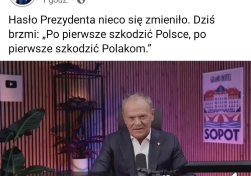Strażak z kanistrem benzyny. Premier Tusk dolewa oliwy do polsko-polskiego ognia