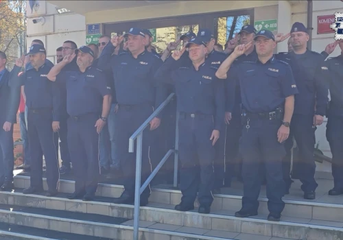 Cieszyńscy policjanci pożegnali podkomisarza Natana Sieronia
