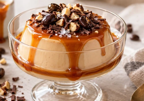 Kawowa panna cotta z solonym karmelem z przepisu Karoliny Stolarskiej-Bigos