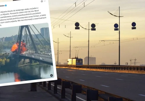 Rosyjski atak podczas wizyty Merza. Potężna eksplozja na Moście Północnym