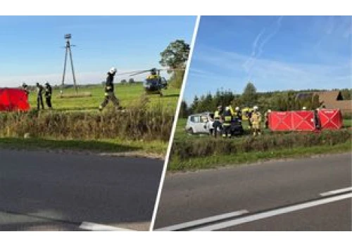 Wypadek na Podlasiu. Lądował śmigłowiec LPR, 72-latek nie przeżył