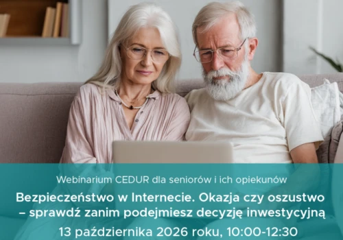 Seniorzy dowiedzą się, jak rozpoznać fałszywe inwestycje w sieci. Bezpłatne webinarium KNF