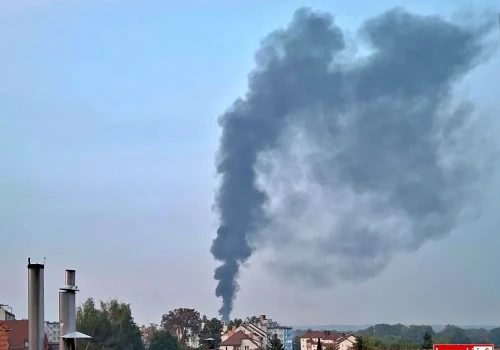 Pożar koło Gryfowa Śląskiego