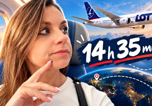 Prawie 15 h w Dreamlinerze – dłużej LOT-em już się nie da. Sprawdziłam, jak wygląda taka trasa w ekonomicznej