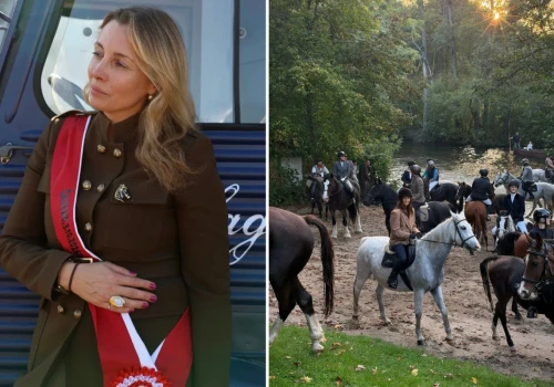 Plejada gwiazd na Hubertusie u Ferenstein-Kraśko. Przeprawa przez Krutynię skończyła się kąpielą!