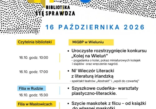 12. edycja Nocy Bibliotek 16 października również w Miejskiej i Gminnej Bibliotece Publicznej w Wieluniu