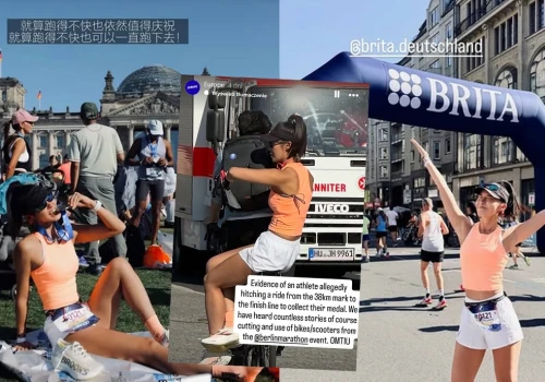 Influencerka została przyłapana na jeździe rowerem podczas maratonu, tłumaczy, że źle się czuła