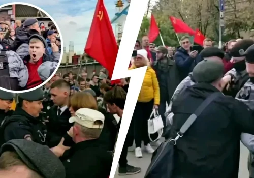 “Precz z carem!” Komuniści walą w Putina. Policja pałuje