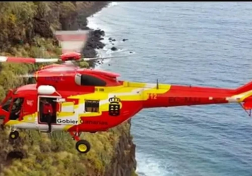 Wypadek w rejonie Roque Nublo na Gran Canarii. Akcja ratunkowa z użyciem helikoptera