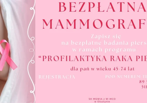 „Różowa Sobota” w Olsztynie. Bezpłatna mammografia i profilaktyka zdrowia kobiet w Szpitalu MSWiA