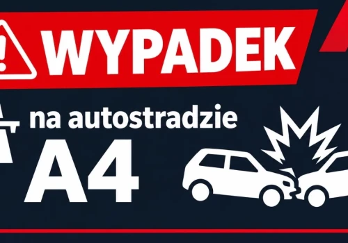 Wypadek na autostradzie A4. Ruch w kierunku Katowic jest mocno utrudniony