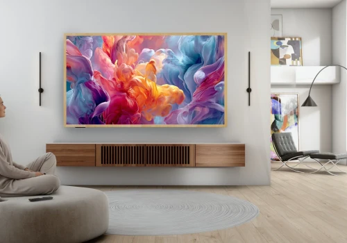 Hisense CanvasTV 65S7S niczym dzieło sztuki. Nowoczesny telewizor, który zamienicie w element wystroju wnętrza