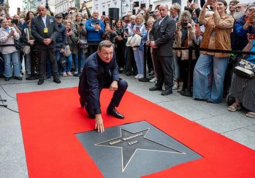 Robert Więckiewicz odsłonił swoją gwiazdę na Piotrkowskiej