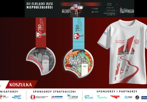 Oficjalna koszulka XII Elbląskiego Biegu Niepodległości