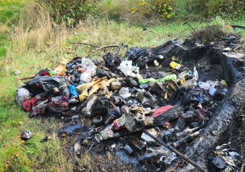 Pożar dzikiego wysypiska śmieci – na miejscu strażacy