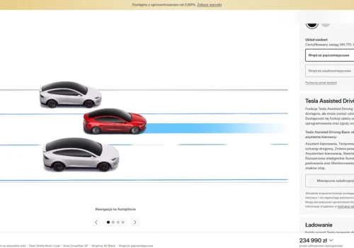 Tesla Assisted Driving Basic już zastąpił Nadzorowaną Funkcję Pełnej Samodzielnej Jazdy / FSD Supervised. Znikło też białe wnętrze