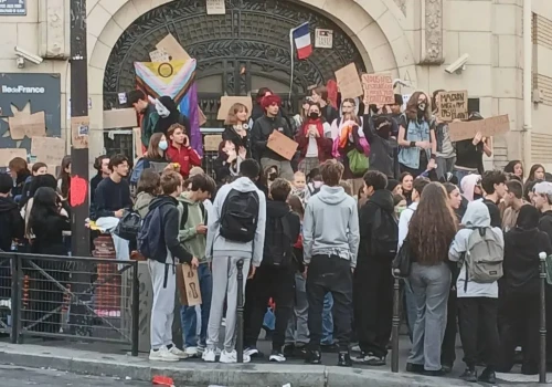 Protesty licealistów we Francji. 