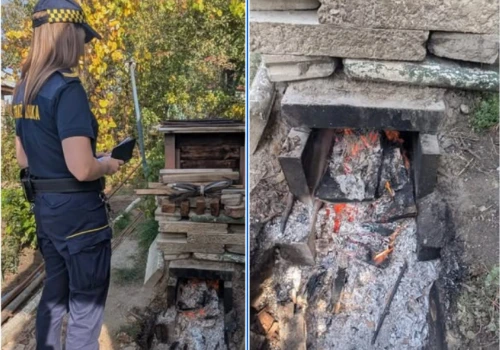 Strażnicy miejscy weszli z kontrolą. W piecu spalano płyty meblowe