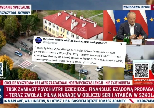 TV Republika przekonuje, że ataki w szkołach to wina Tuska