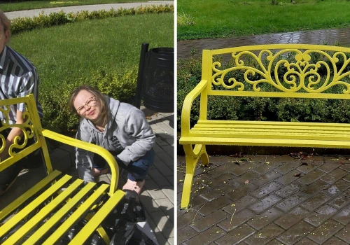 Żółte ławki w Lubuczewie. Mają ważne przesłanie