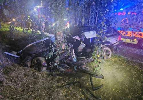 Tragiczny wypadek w Woli Sernickiej-Kolonii. Nie żyje 18-letni kierowca BMW