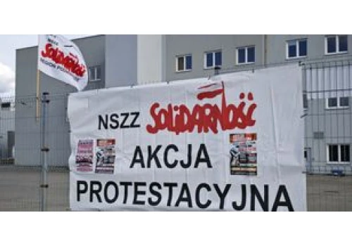 Protest w fabryce w Wieprzu. Związkowcy domagają się podwyżek