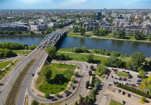 Przy moście Kotlarskim powstaje rondo. Utrudnienia do marca